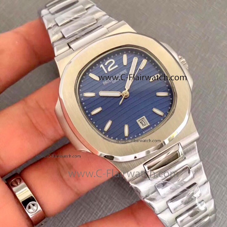 Best Copy Patek Philippe Nautilus Blue Dial Silver Steel Watches